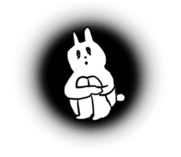 Darkness and rabbit  Hard sticker #8656586