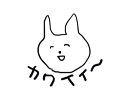 Darkness and rabbit  Hard sticker #8656592