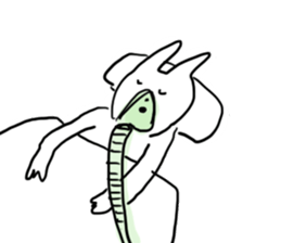 Darkness and rabbit  Hard sticker #8656600