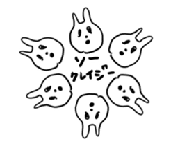 Darkness and rabbit  Hard sticker #8656612