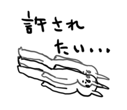 Darkness and rabbit  Hard sticker #8656614