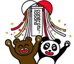 panda & bear 123(English) sticker #8658666
