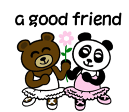 panda & bear 123(English) sticker #8658668