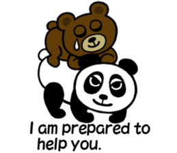panda & bear 123(English) sticker #8658670