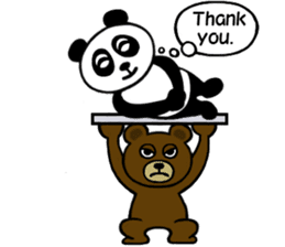 panda & bear 123(English) sticker #8658695