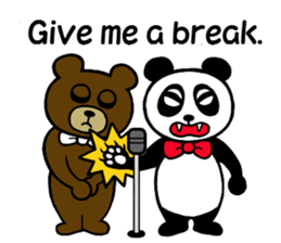 panda & bear 123(English) sticker #8658698