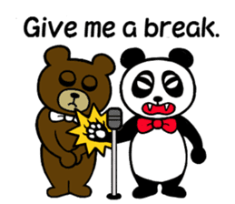 panda & bear 123(English) sticker #8658698