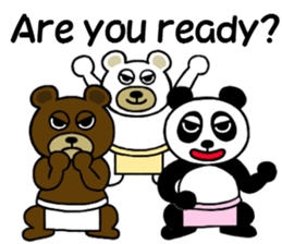panda & bear 123(English) sticker #8658700