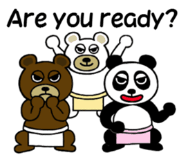 panda & bear 123(English) sticker #8658700