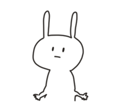 The rabbit which is a straight face sticker #8659906