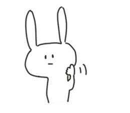The rabbit which is a straight face sticker #8659907
