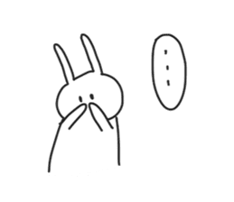 The rabbit which is a straight face sticker #8659909