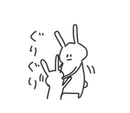 The rabbit which is a straight face sticker #8659916