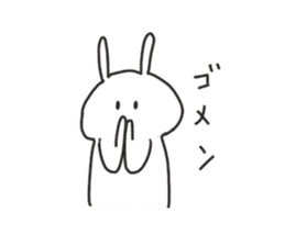 The rabbit which is a straight face sticker #8659920