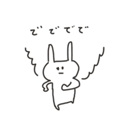 The rabbit which is a straight face sticker #8659934