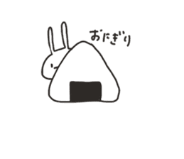 The rabbit which is a straight face sticker #8659942