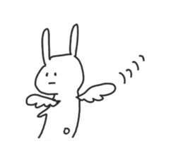 The rabbit which is a straight face sticker #8659945