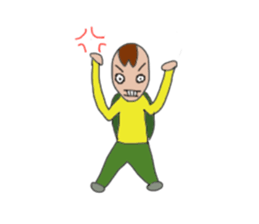 Uncle carrying a shell of the turtle sticker #8660762