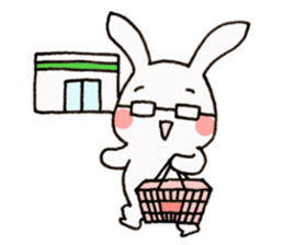 Newlywed glasses rabbit (no characters) sticker #8662911
