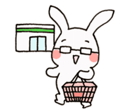 Newlywed glasses rabbit (no characters) sticker #8662911
