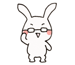 Newlywed glasses rabbit (no characters) sticker #8662912