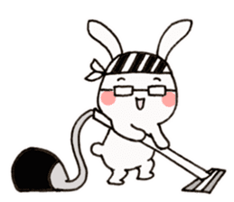 Newlywed glasses rabbit (no characters) sticker #8662914
