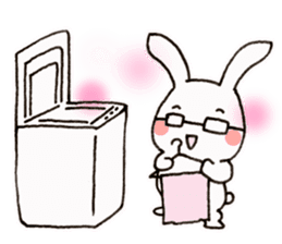 Newlywed glasses rabbit (no characters) sticker #8662915