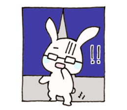 Newlywed glasses rabbit (no characters) sticker #8662928