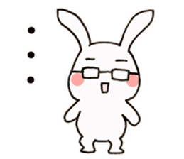 Newlywed glasses rabbit (no characters) sticker #8662929