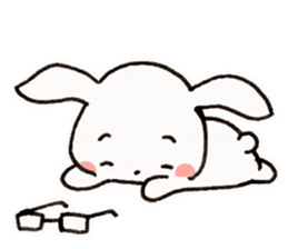 Newlywed glasses rabbit (no characters) sticker #8662933