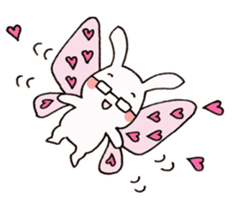 Newlywed glasses rabbit (no characters) sticker #8662941