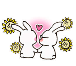 Newlywed glasses rabbit (no characters) sticker #8662945