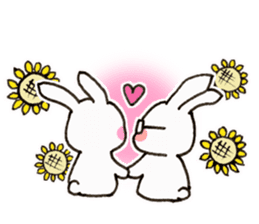 Newlywed glasses rabbit (no characters) sticker #8662945