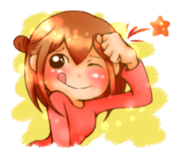 Cawaii woman sticker sticker #8663586