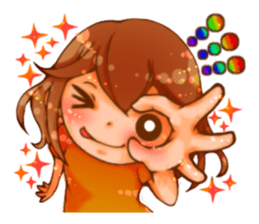 Cawaii woman sticker sticker #8663592