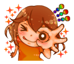 Cawaii woman sticker sticker #8663592