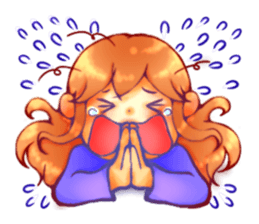 Cawaii woman sticker sticker #8663593