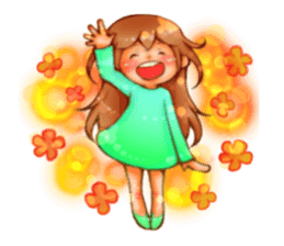 Cawaii woman sticker sticker #8663594