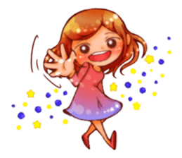 Cawaii woman sticker sticker #8663597