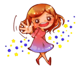 Cawaii woman sticker sticker #8663597