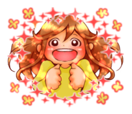 Cawaii woman sticker sticker #8663598