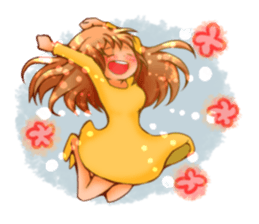 Cawaii woman sticker sticker #8663602