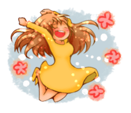 Cawaii woman sticker sticker #8663602