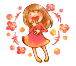 Cawaii woman sticker sticker #8663604