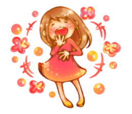 Cawaii woman sticker sticker #8663604