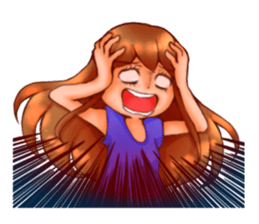 Cawaii woman sticker sticker #8663609