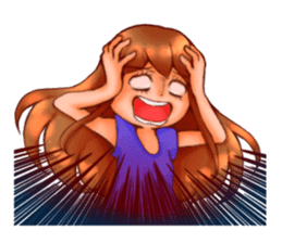 Cawaii woman sticker sticker #8663609