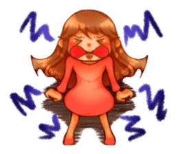 Cawaii woman sticker sticker #8663611