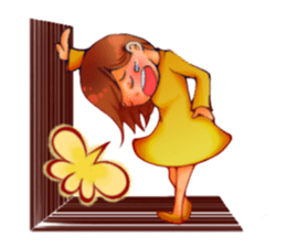 Cawaii woman sticker sticker #8663614