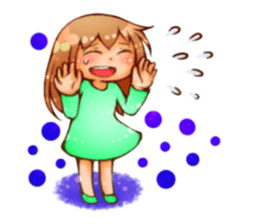 Cawaii woman sticker sticker #8663615